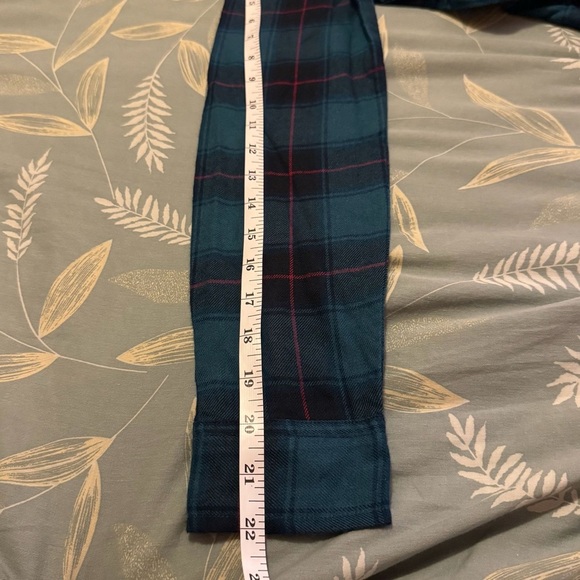 Abercrombie Kids Teal and Maroon Plaid Button-Down Shirt - Picture 8 of 9